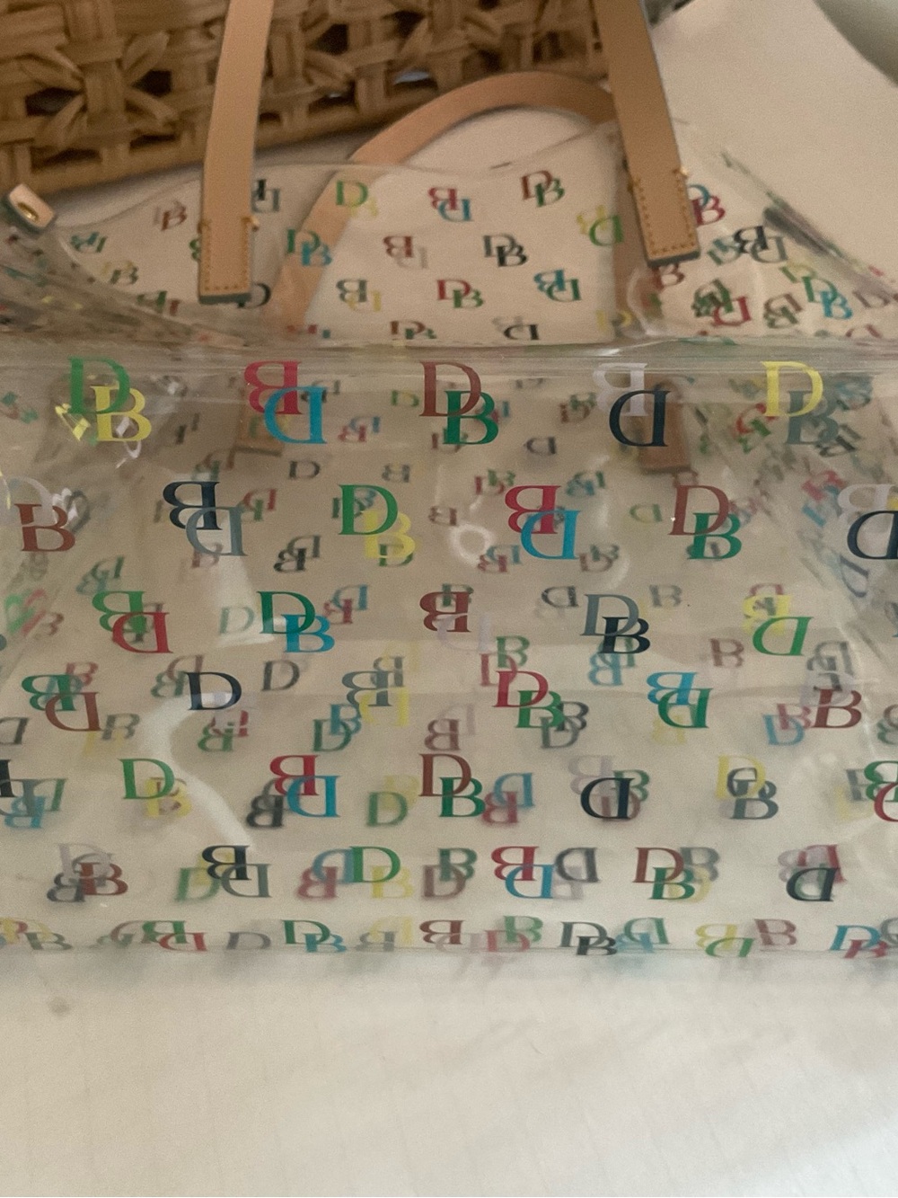 Dooney & Bourke Clear Multicolor Logo mini Tote - Picture 8 of 10
